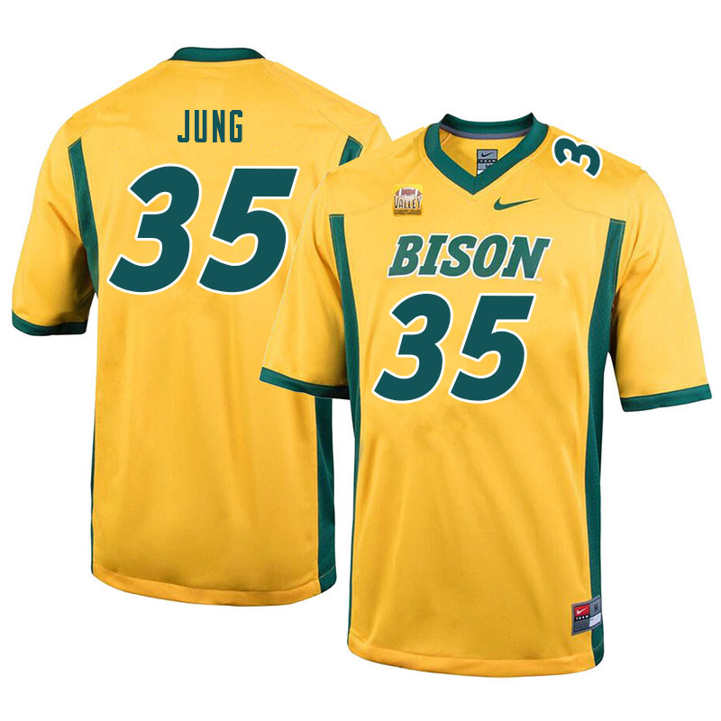 Men #35 Sam Jung North Dakota State Bison College Football Jerseys Sale-Yellow